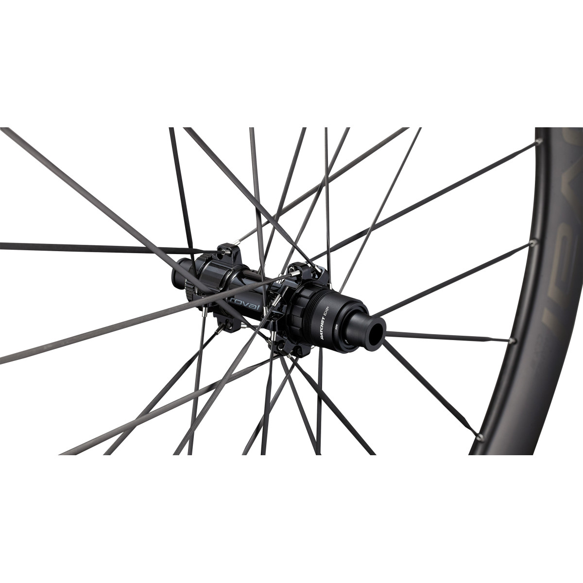 Roval Rapide CLX III Carbon aizmugurējais ritenis | Satin Carbon - Gloss Black