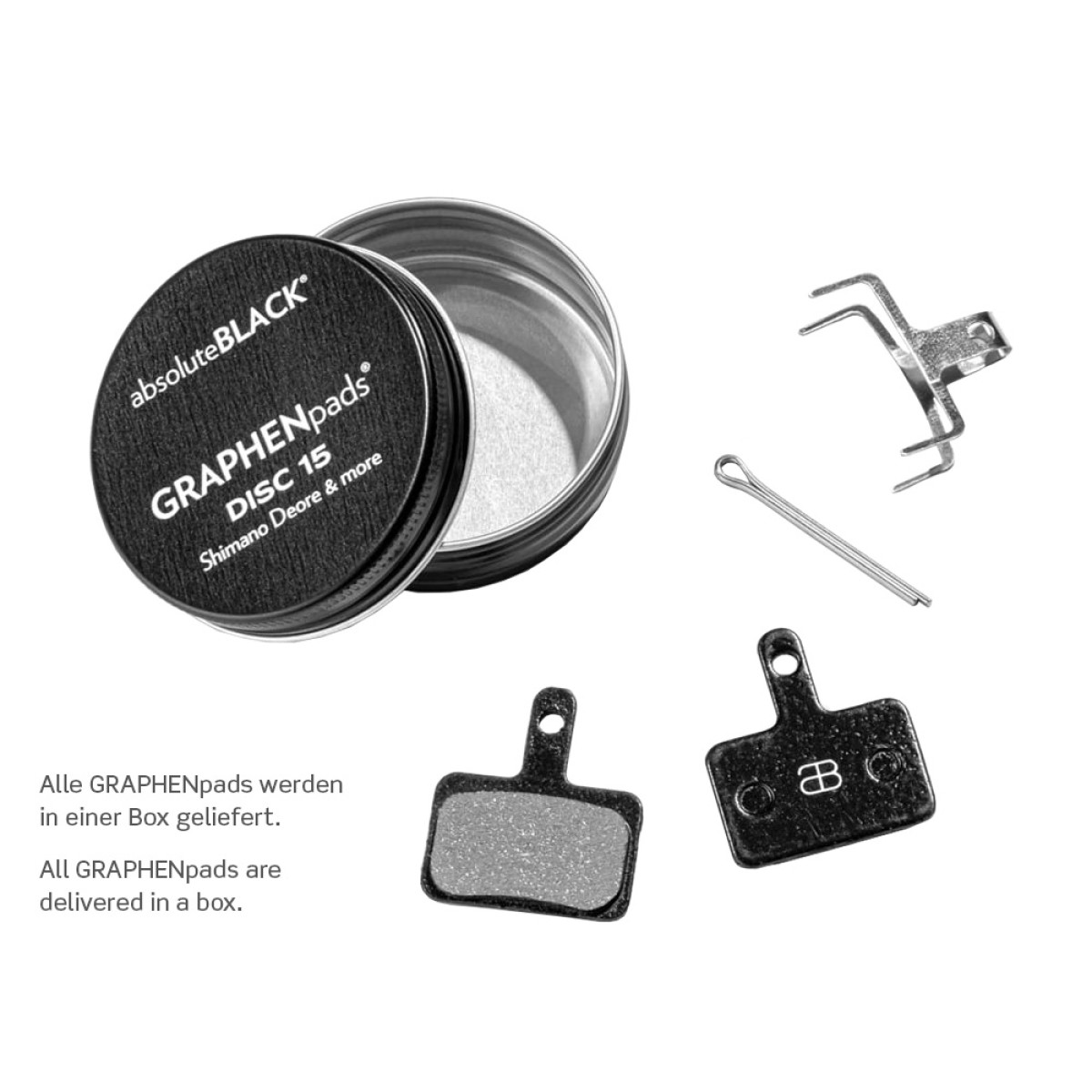 AbsoluteBlack GRAPHENpads® Disc Brake Pads | Shimano Deore
