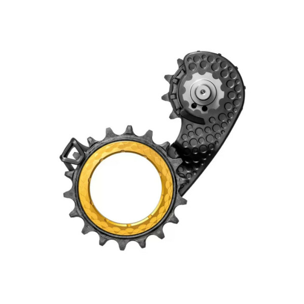 AbsoluutneBlack HOLLOWcage® DuraAce 9250 Carbon Ceramic Oversized tagumine käiguvahetaja Pulley Cage | Gold