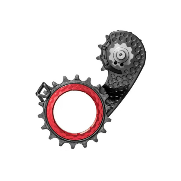 AbsoluutneBlack HOLLOWcage® DuraAce 9250 Carbon Ceramic Oversized tagumine käiguvahetaja Pulley Cage | Red
