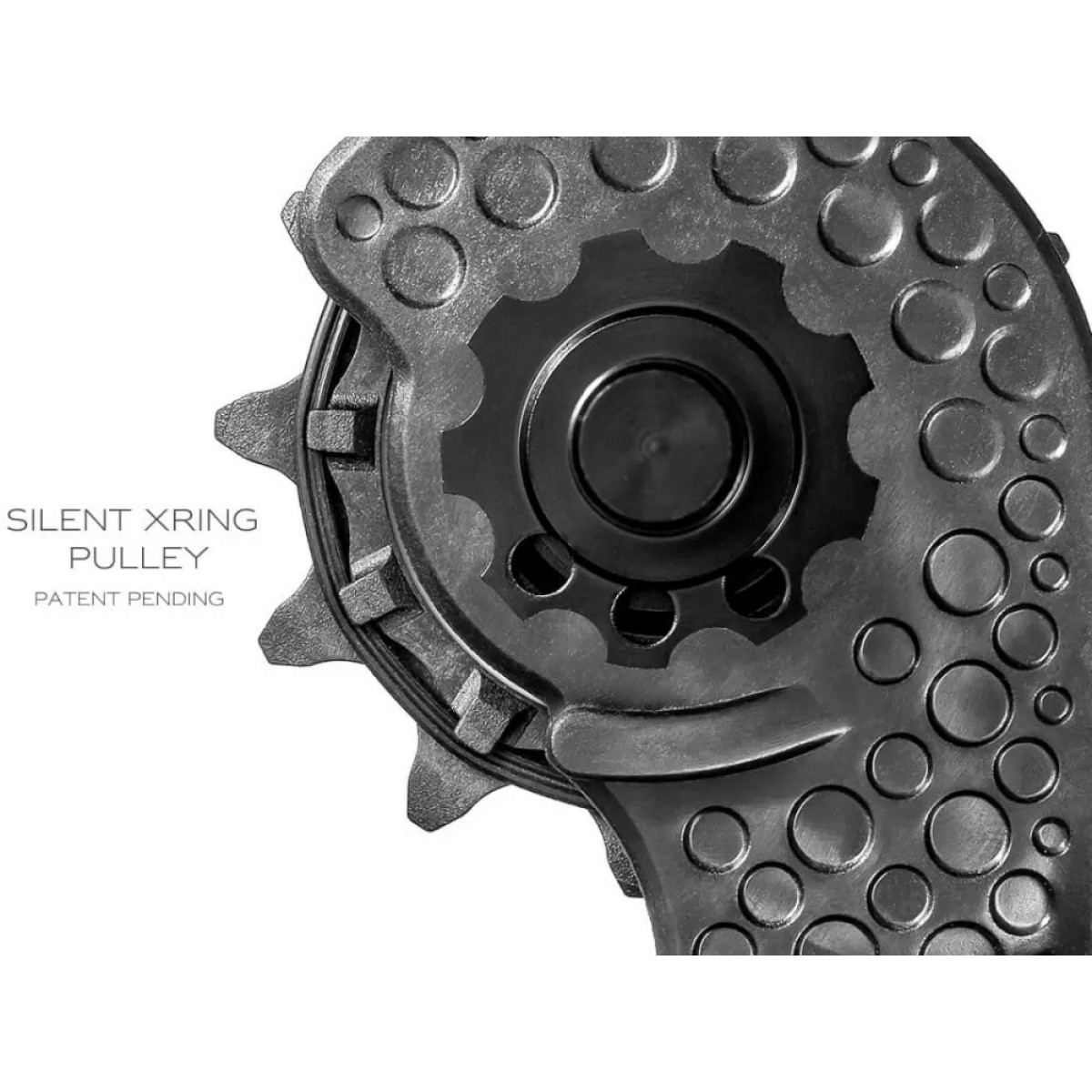 absoluteBlack HOLLOWcage® Shimano 9100/8000 Carbon Ceramic Oversized Derailleur Pulley Cage | Black