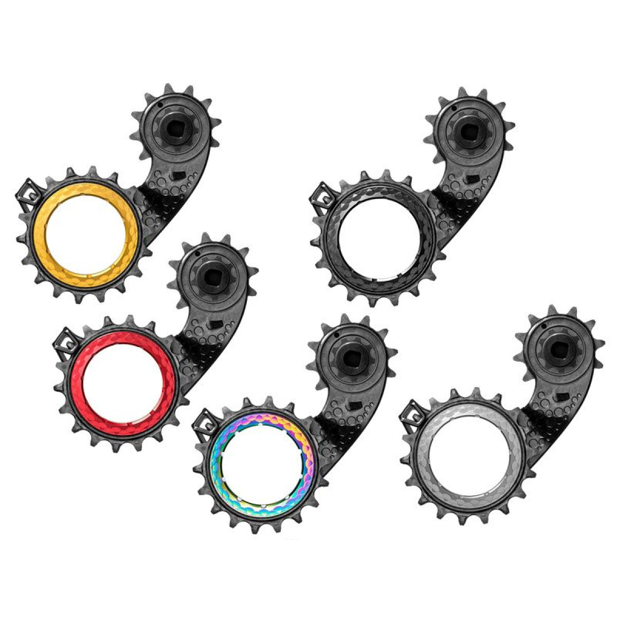 AbsoluutneBlack HOLLOWcage® SRAM eTap AXS Carbon keraamiline ülepinnaline rihmarattahoidik | Black