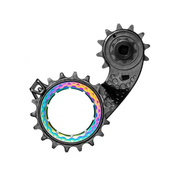 absoluutneBlack HOLLOWcage® SRAM eTap AXS Carbon Ceramic Oversized tagumine käiguvahetaja Pulley Cage | Rainbow