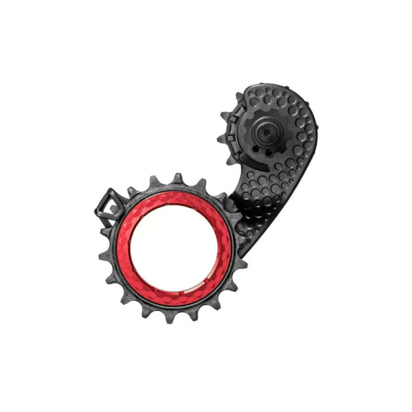 AbsoluutneBlack HOLLOWcage® Ultegra 8150 Carbon Ceramic Oversized tagumine käiguvahetaja Pulley Cage | Red