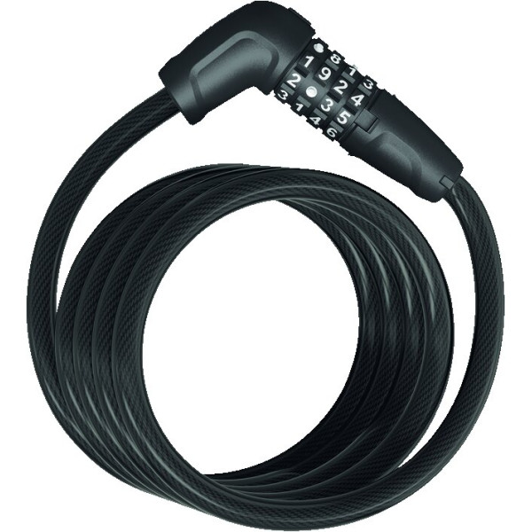 Abus Numero 5510C/180 spiraalkaabellukk | Black Abus Numero 5510C/180 spiraalkaabellukk | Black