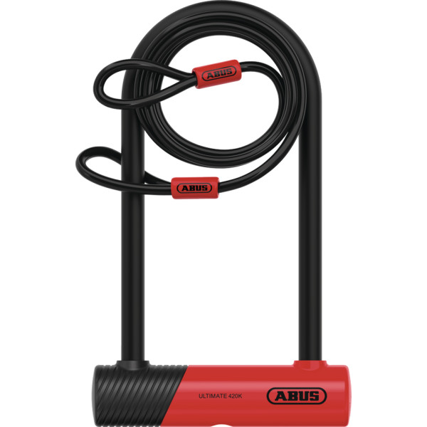 Abus Ultimate 420K/150HB230 U veida slēdzene ar USH turētāju + Cobra 10/120 trose | Black Abus Ultimate 420K/150HB230 U veida slēdzene ar USH turētāju + Cobra 10/120 trose | Black