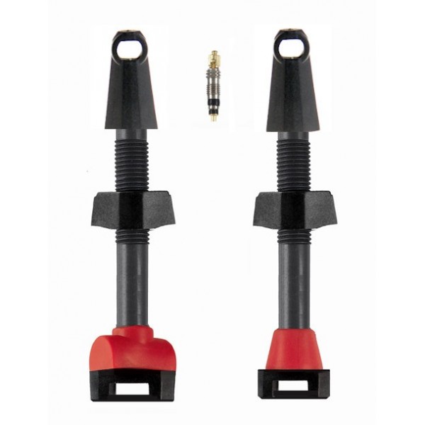 Barbieri Carbon Tubeless Valves | SV 45 mm | 2 pcs | Black Barbieri Carbon Tubeless Valves | SV 45 mm | 2 pcs | Black