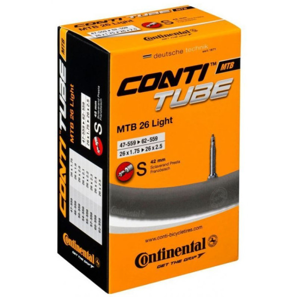 Continental MTB 26" Light sisekumm | SV 42mm | 47/62-559 Continental MTB 26" Light sisekumm | SV 42mm | 47/62-559