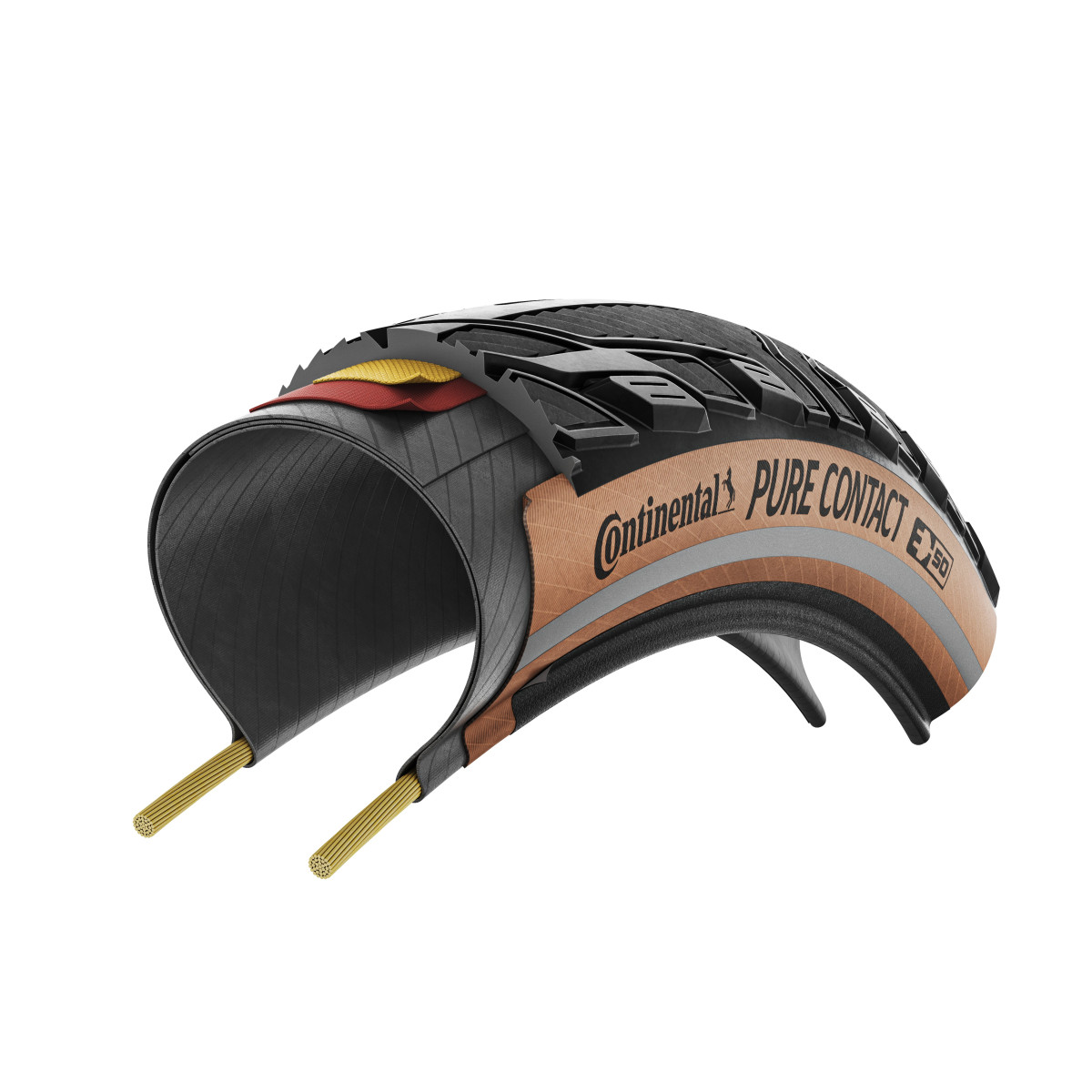 Continental Pure Contact 28" kokkupandav rehv | Black - Coffee - Graphite Reflex