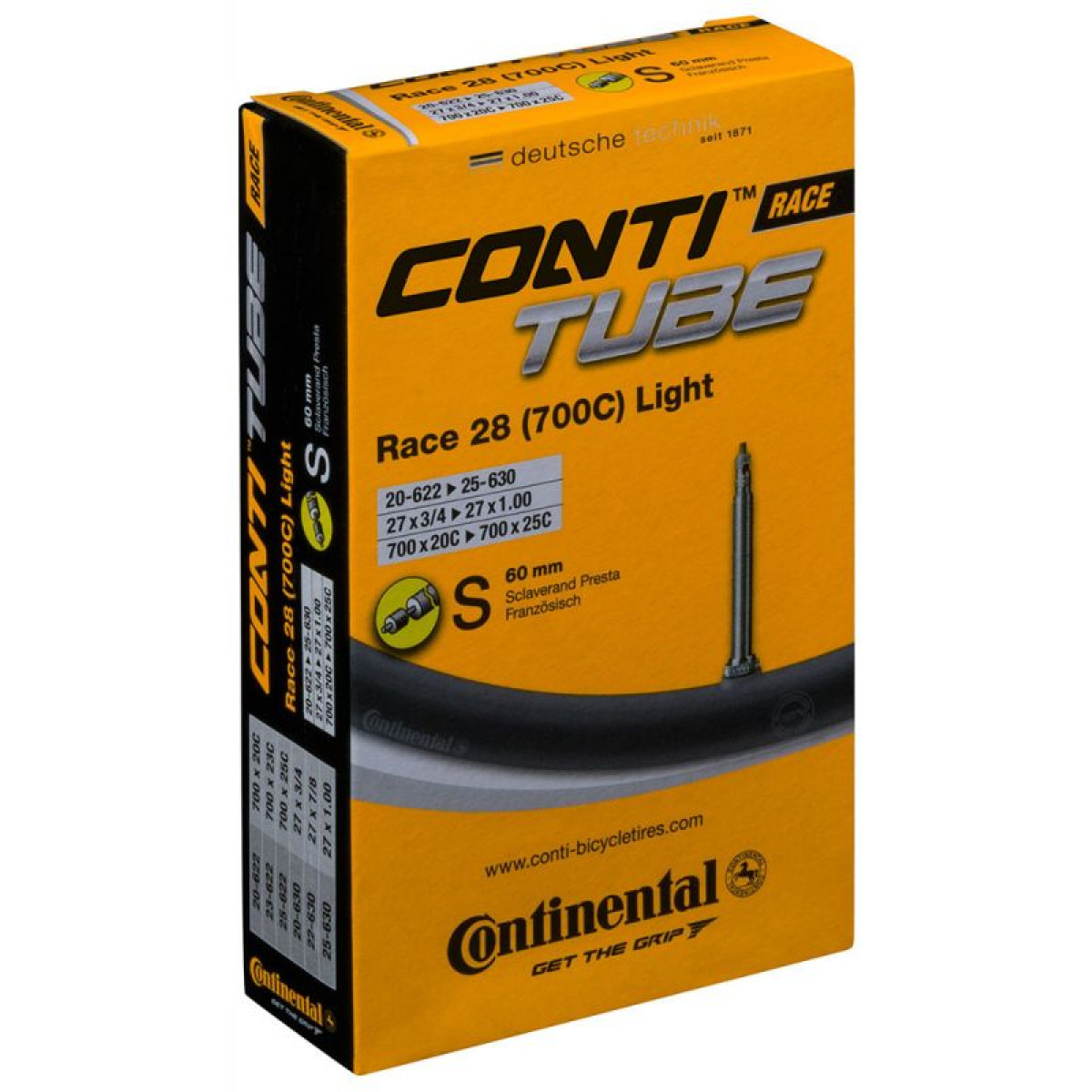 Continental Race 28" Light kamera | SV | 18/25-622/630