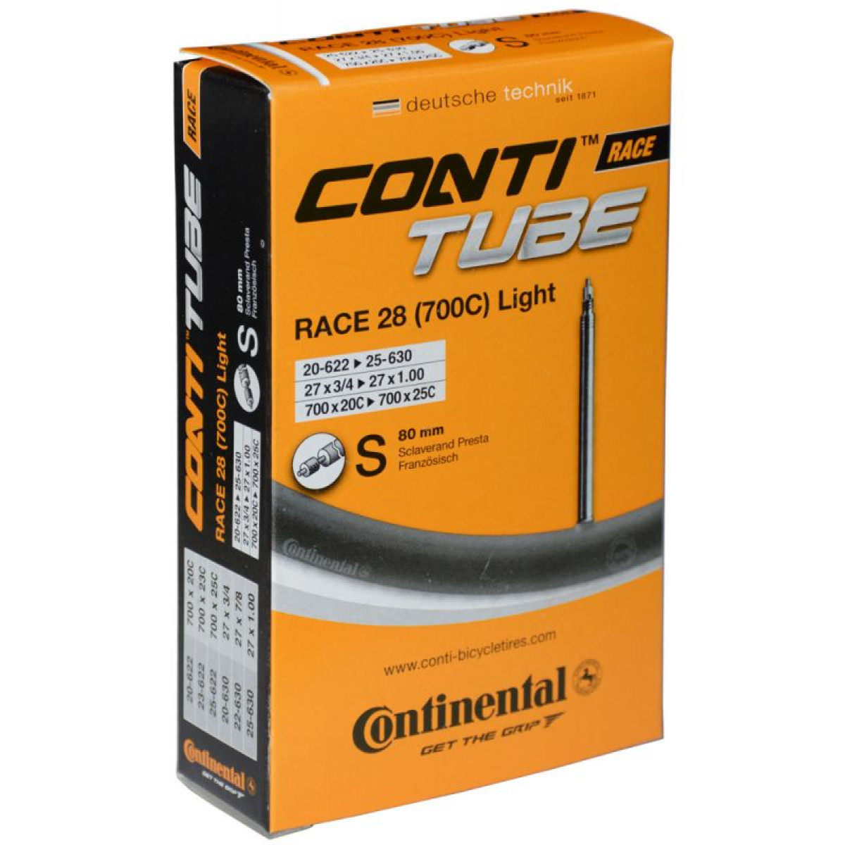 Continental Race 28" Light kamera | SV | 18/25-622/630