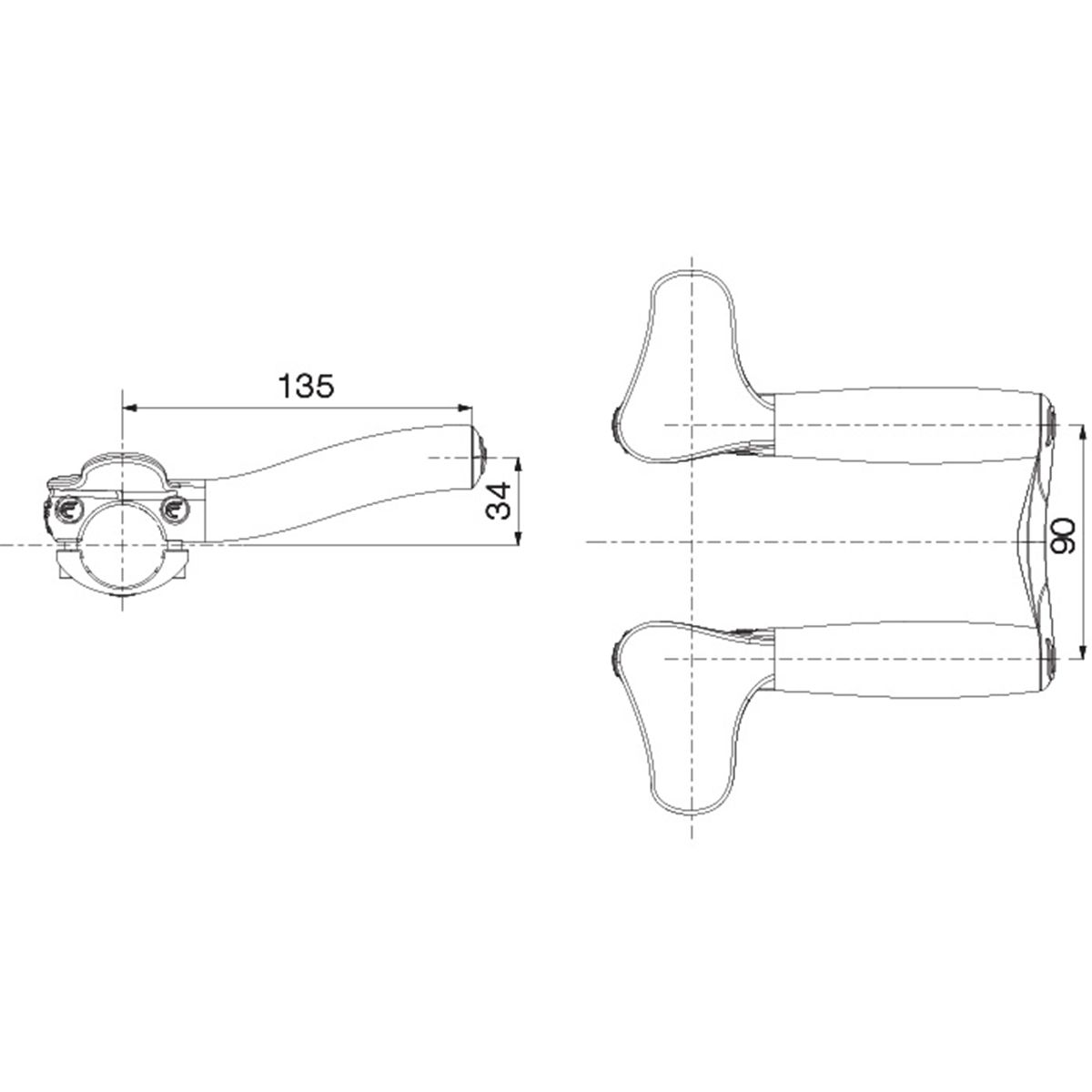 Deda Carbonblast aerolenksud | 135 mm