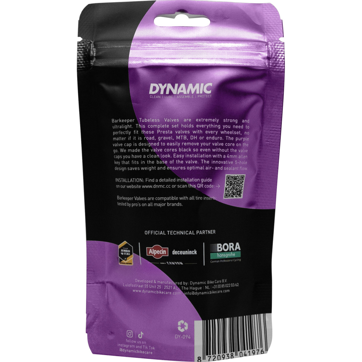 Dynamic Bar Keeper Tubeless ventiil | 80mm