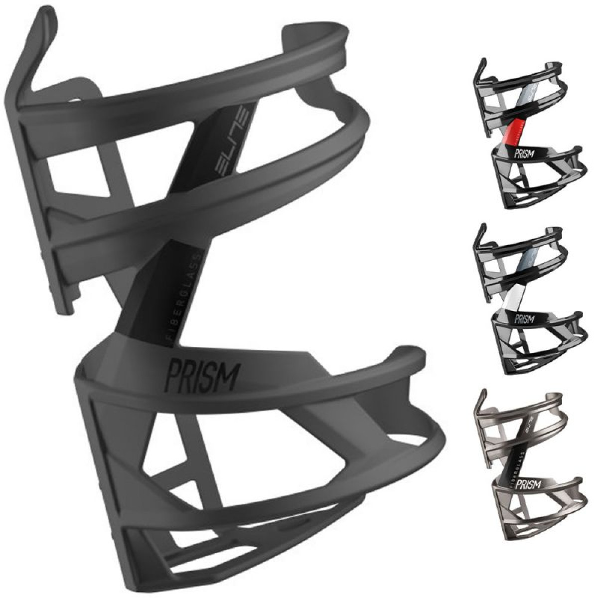 Elite Prism Bottle Cage | Right | Soft Touch - Black
