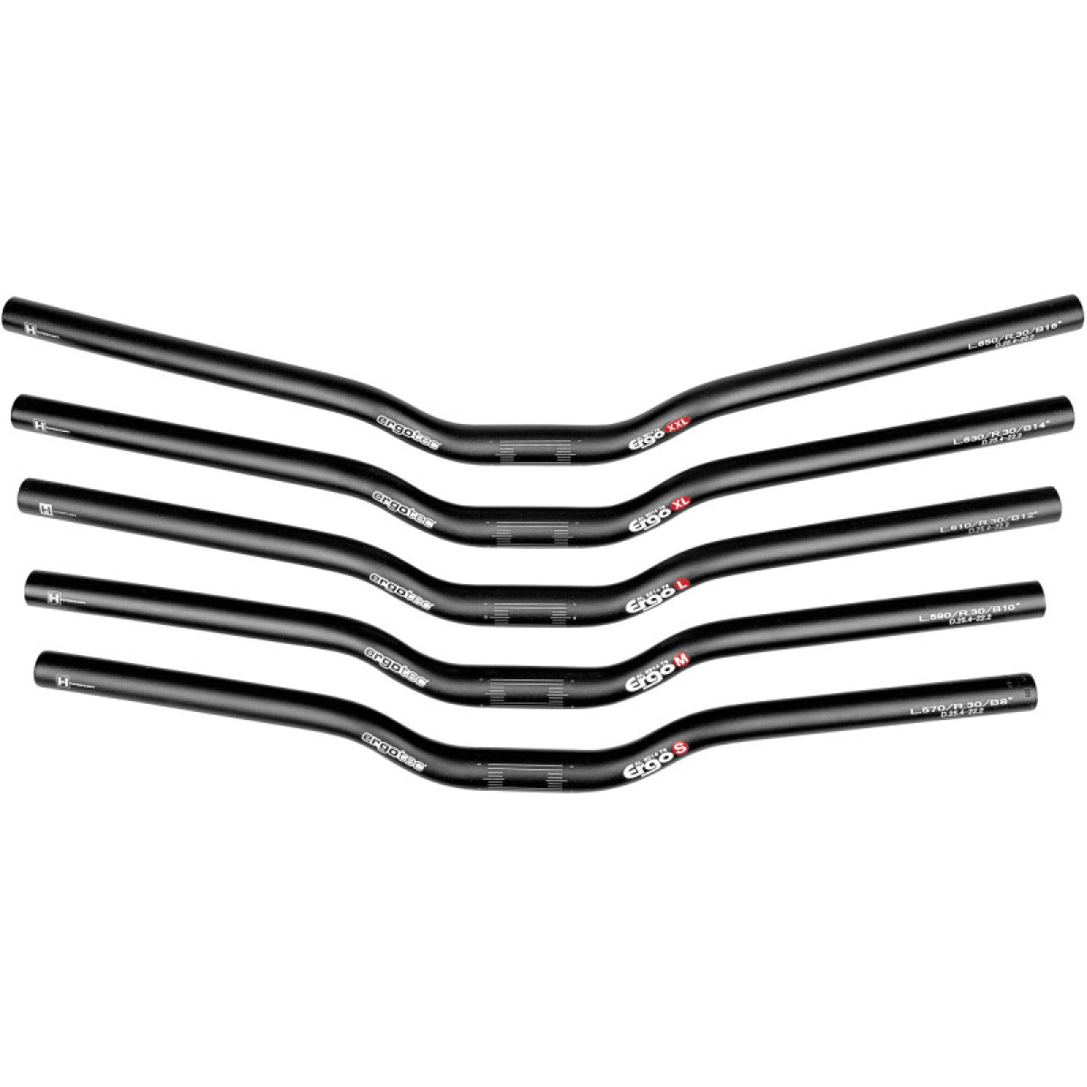 Ergotec Ergo Series stūre | Ø 31.8 | 30mm Rise | Safety Level 5 | Black