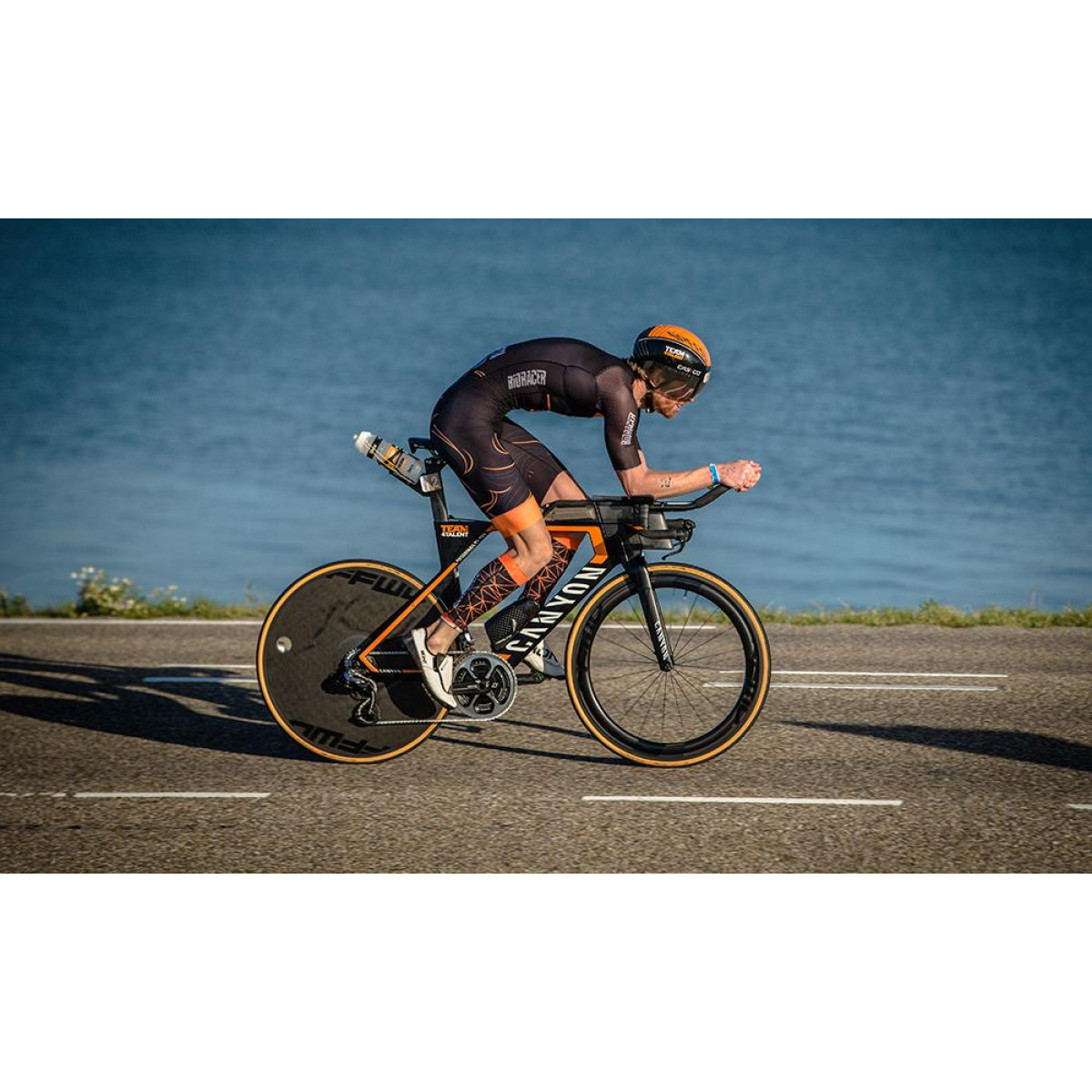 Fast Forward DISC Tubular Rim Brake karbonas aizmugurējais ritenis | DT350 | Black - White