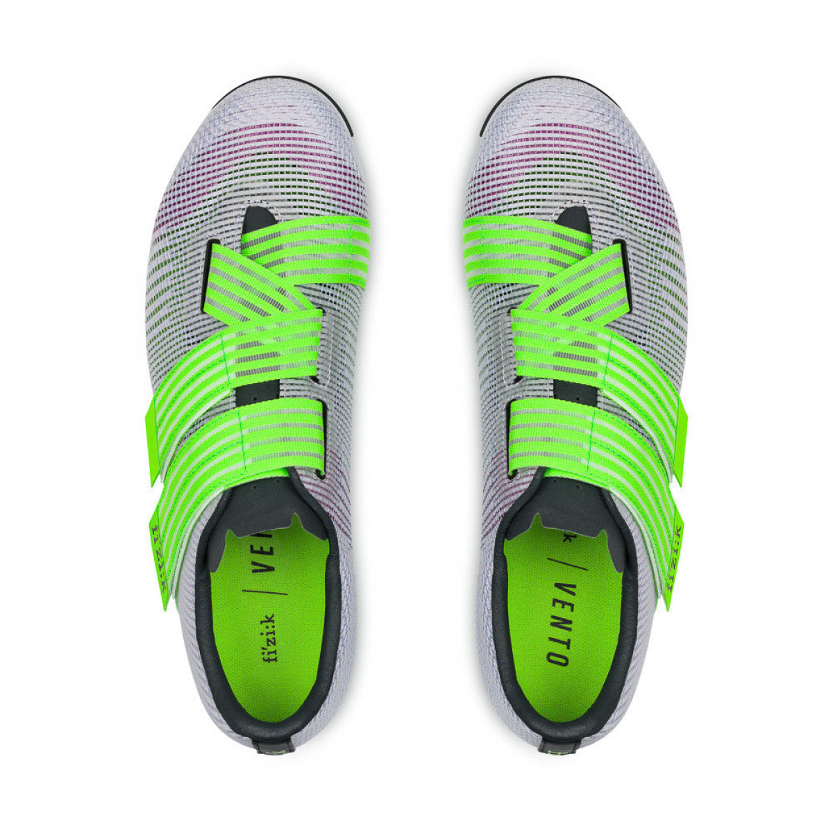 Fizik Vento Powerstrap Aeroweave maanteejalatsid | Light Violet - Neon Green