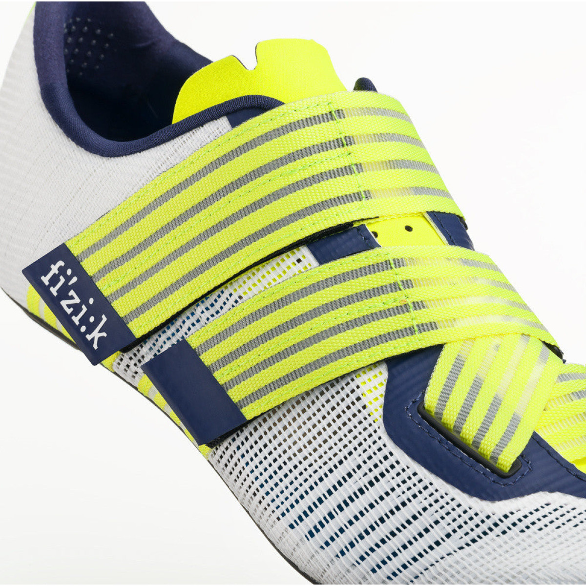 Fizik Vento Powerstrap Aeroweave šosejas apavi | Movi Yellow - White