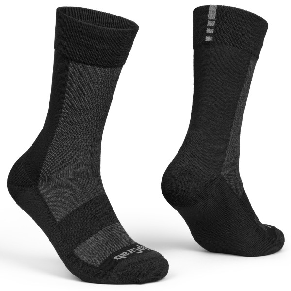 GripGrab Alpine Merino zeķes ar augstu piegriezumu | Black GripGrab Alpine Merino zeķes ar augstu piegriezumu | Black