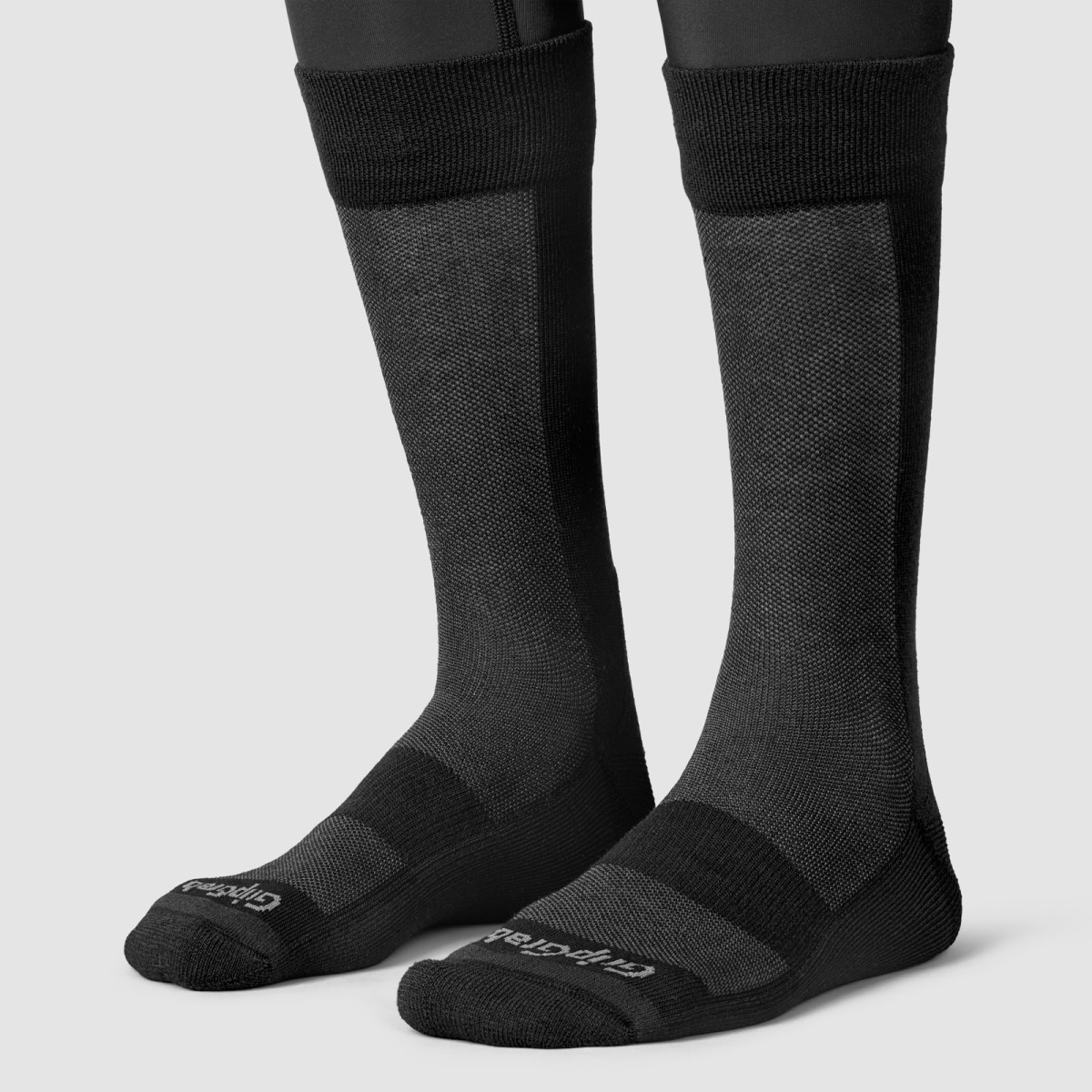 GripGrab Alpine Merino zeķes ar augstu piegriezumu | Black