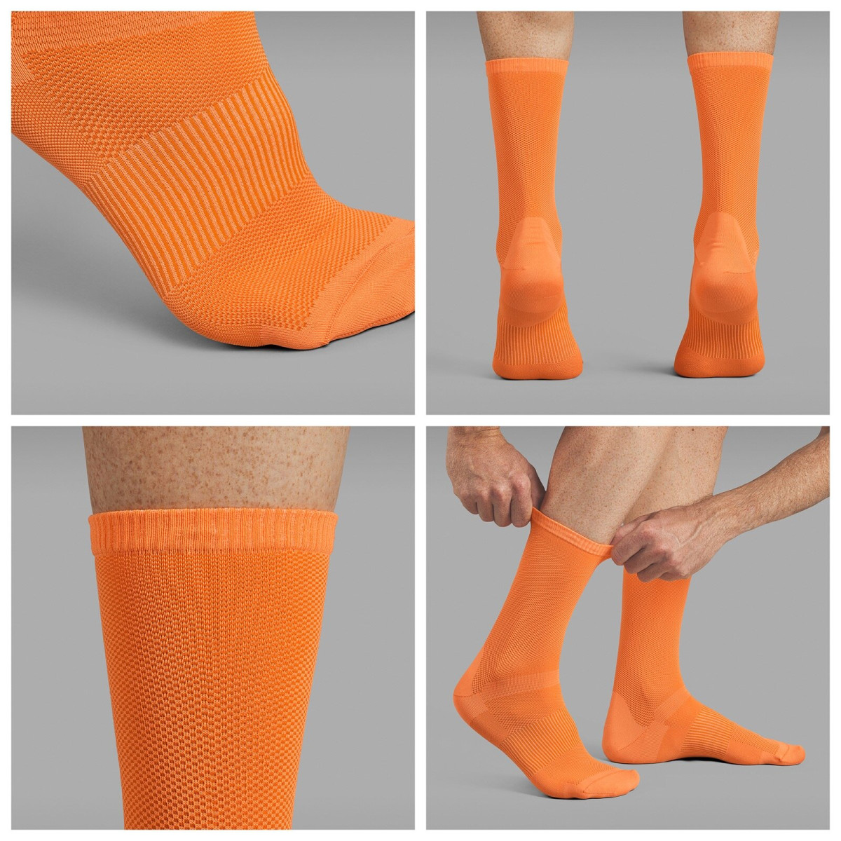 GripGrab Lightweight Airflow Socks | Orange Hi-Vis