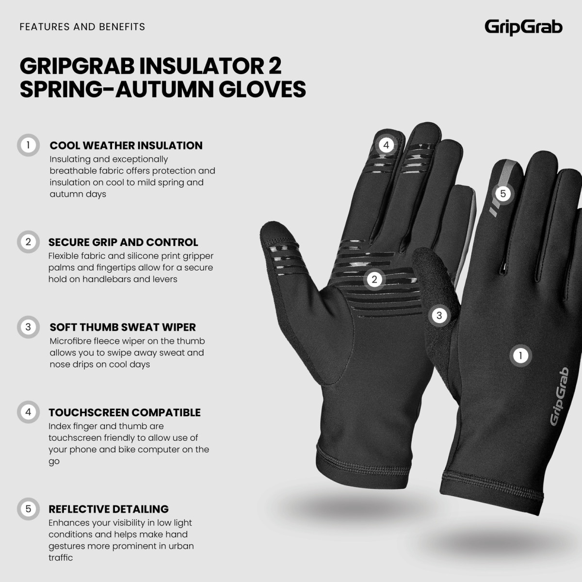GripGrab Insulator 2 Spring-Autumn kindad | Mustad