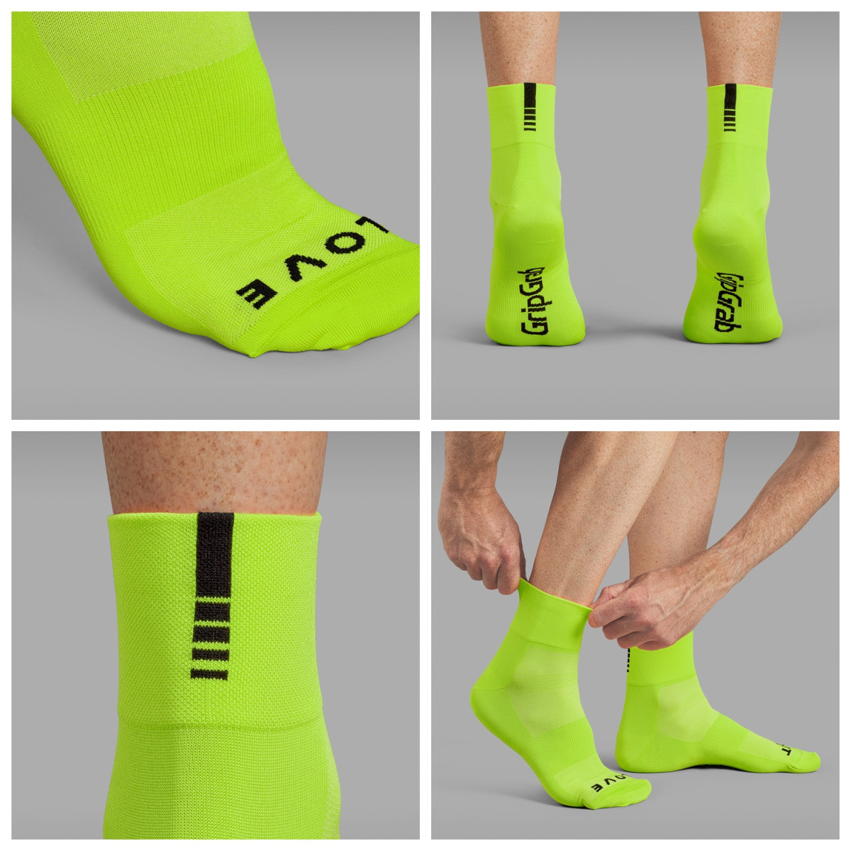 GripGrab Lightweight SL lühikesed sokid | Yellow Hi-Vis