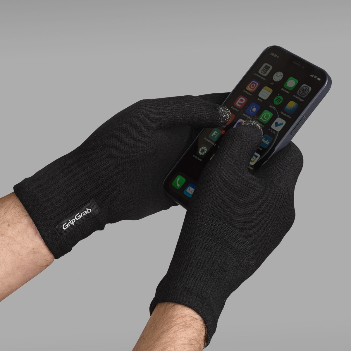 GripGrab Merino Liner pirštinės | Black