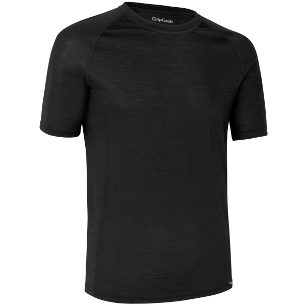 GripGrab Merino Polyfibre lühikeste varrukatega baaskate | Must