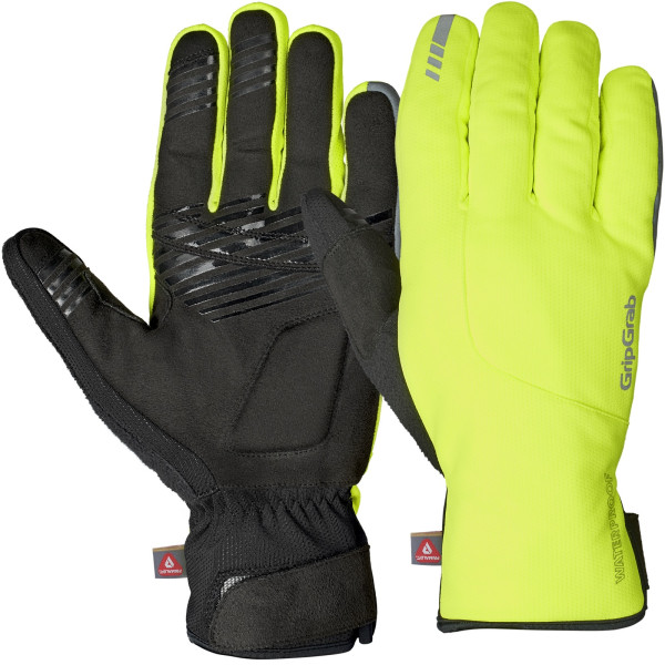 GripGrab Polaris 2 veekindlad talvekindad | Yellow Hi-Vis