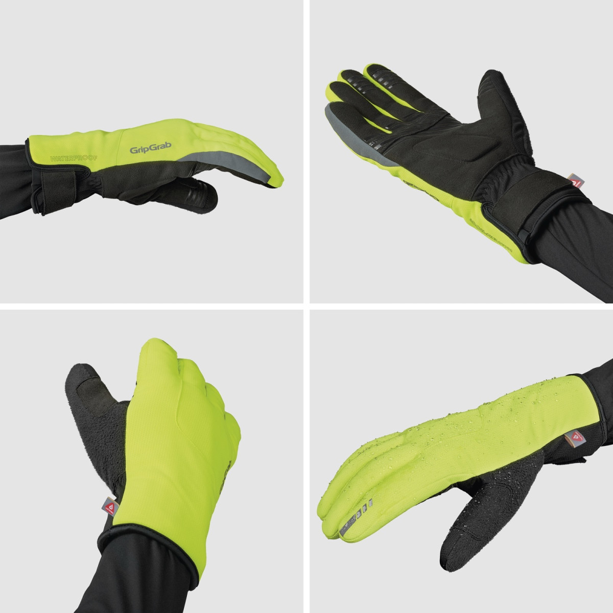GripGrab Polaris 2 veekindlad talvekindad | Yellow Hi-Vis