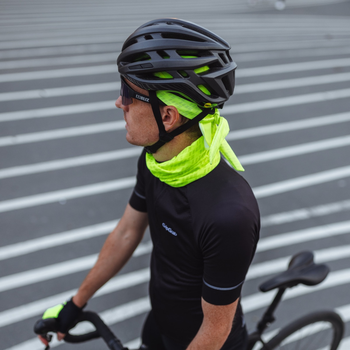 GripGrab jalgrattasõidu bandana | Kollane Hi-Vis
