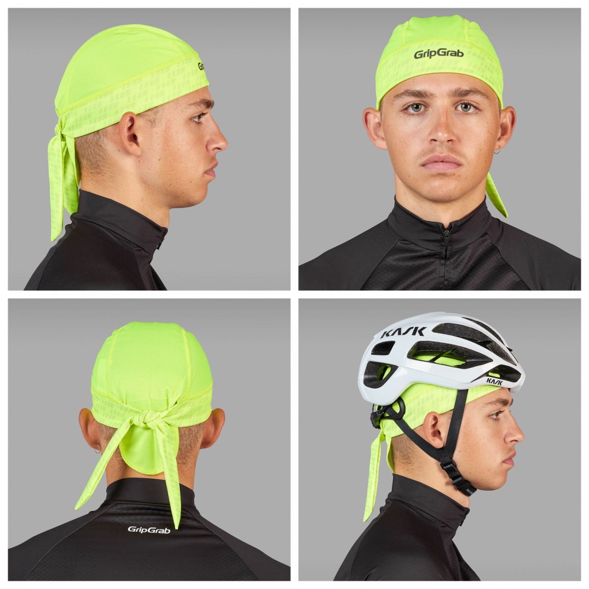 GripGrab jalgrattasõidu bandana | Kollane Hi-Vis