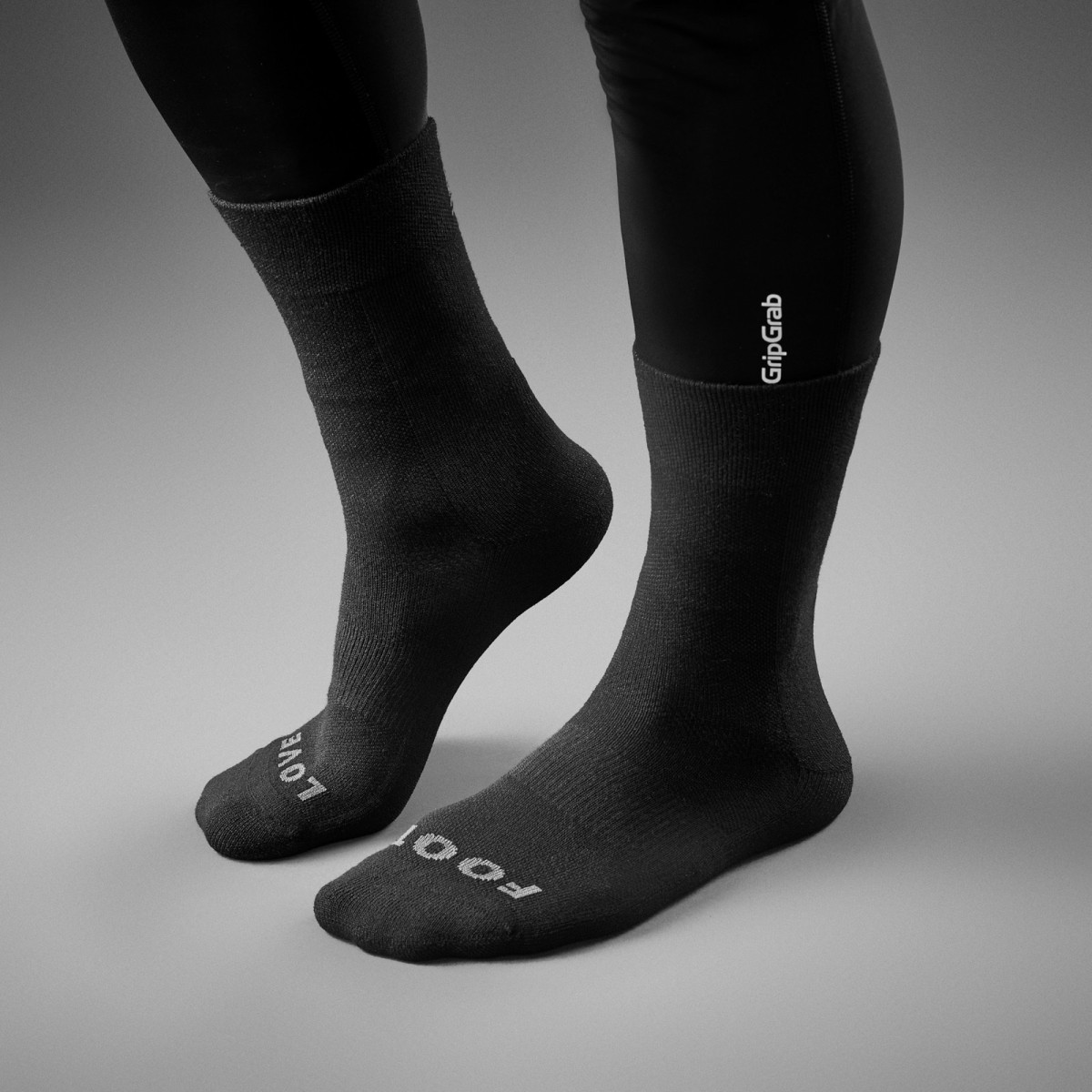 GripGrab Thermo SL ziemas zeķes | Melnas