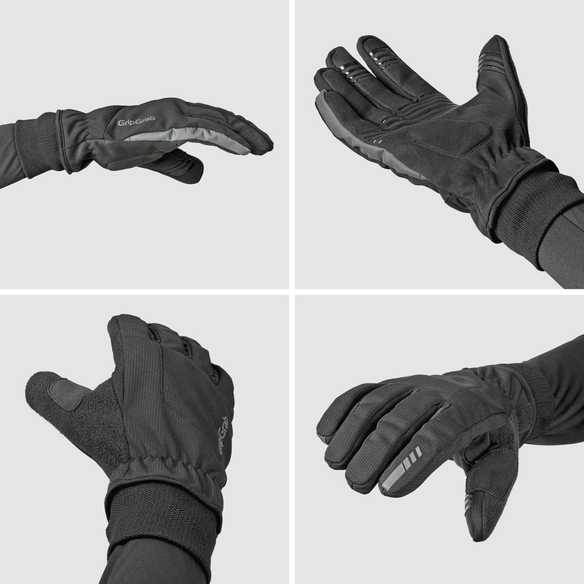 GripGrab Windster 2 Vēja necaurlaidīgi ziemas cimdi | Melni