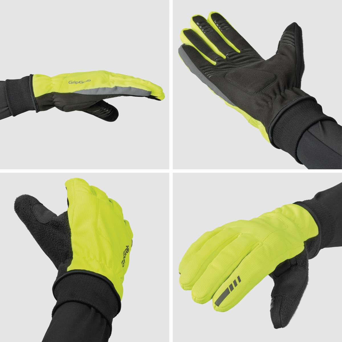 GripGrab Windster 2 Vēja necaurlaidīgi ziemas cimdi | Yellow Hi-Vis