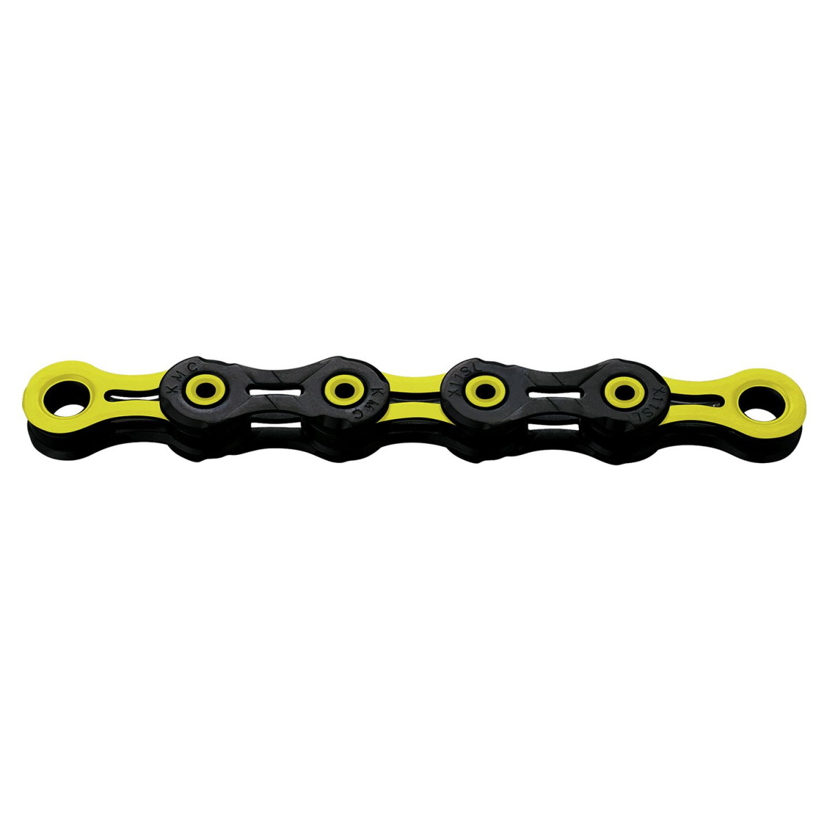 KMC DLC11 Waxed Chain | 11-speed | Black - Yellow