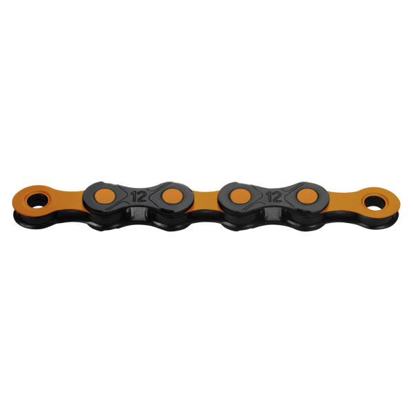 KMC DLC12 Waxed kett | 12-speed | Black - Orange