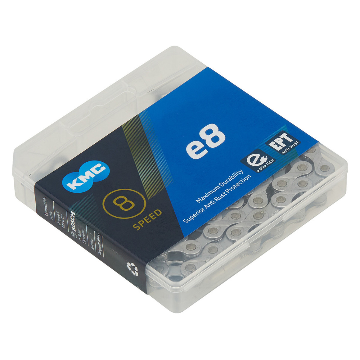 KMC e8 EPT kett | 6/7/8-speed | Hõbedane