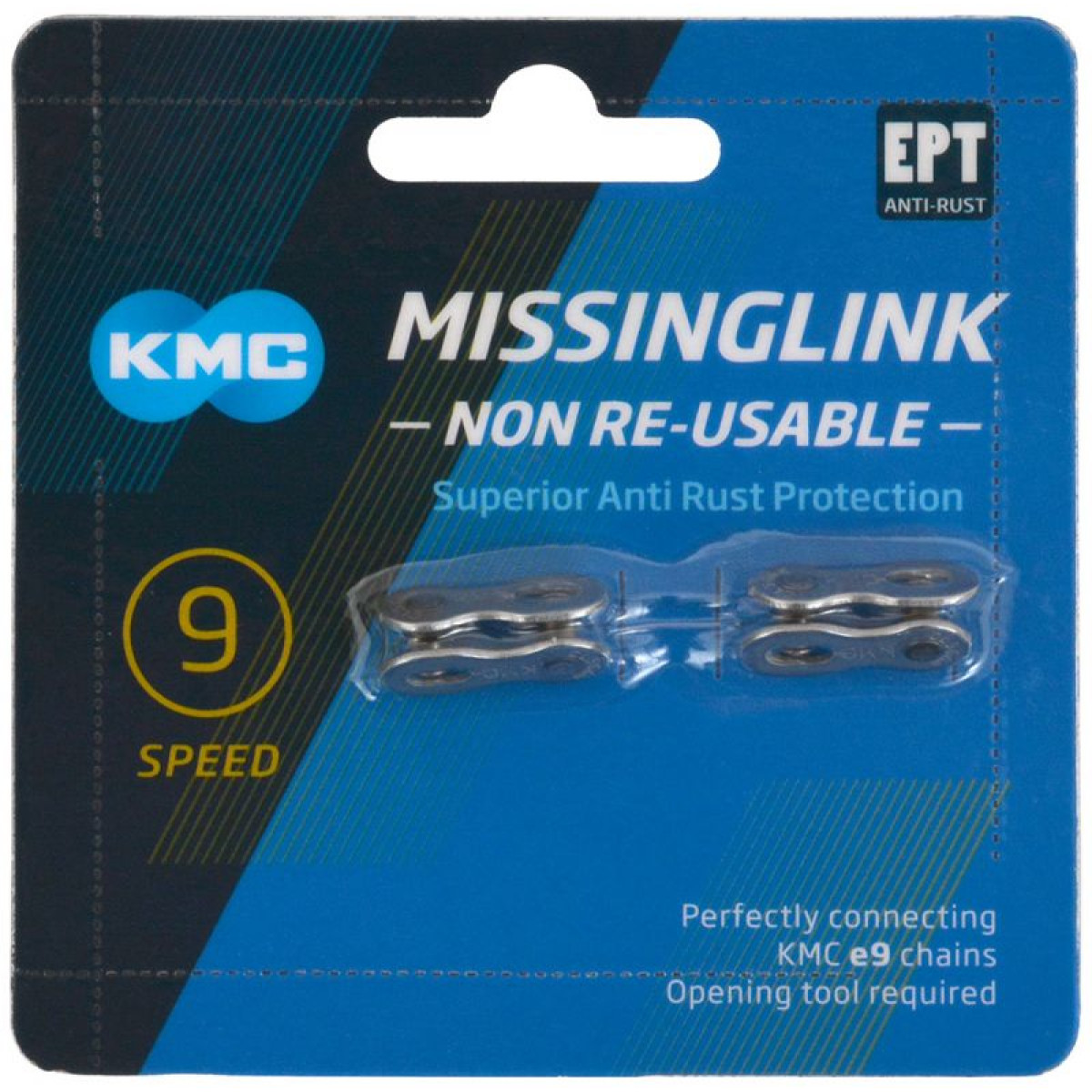 KMC e9 EPT MissingLink ķēdes savienotājs ķēdes savienotājs | 9 ātrumi