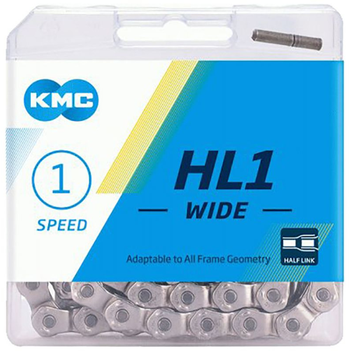 KMC HL1 Wide kett | 1-speed | Hõbedane