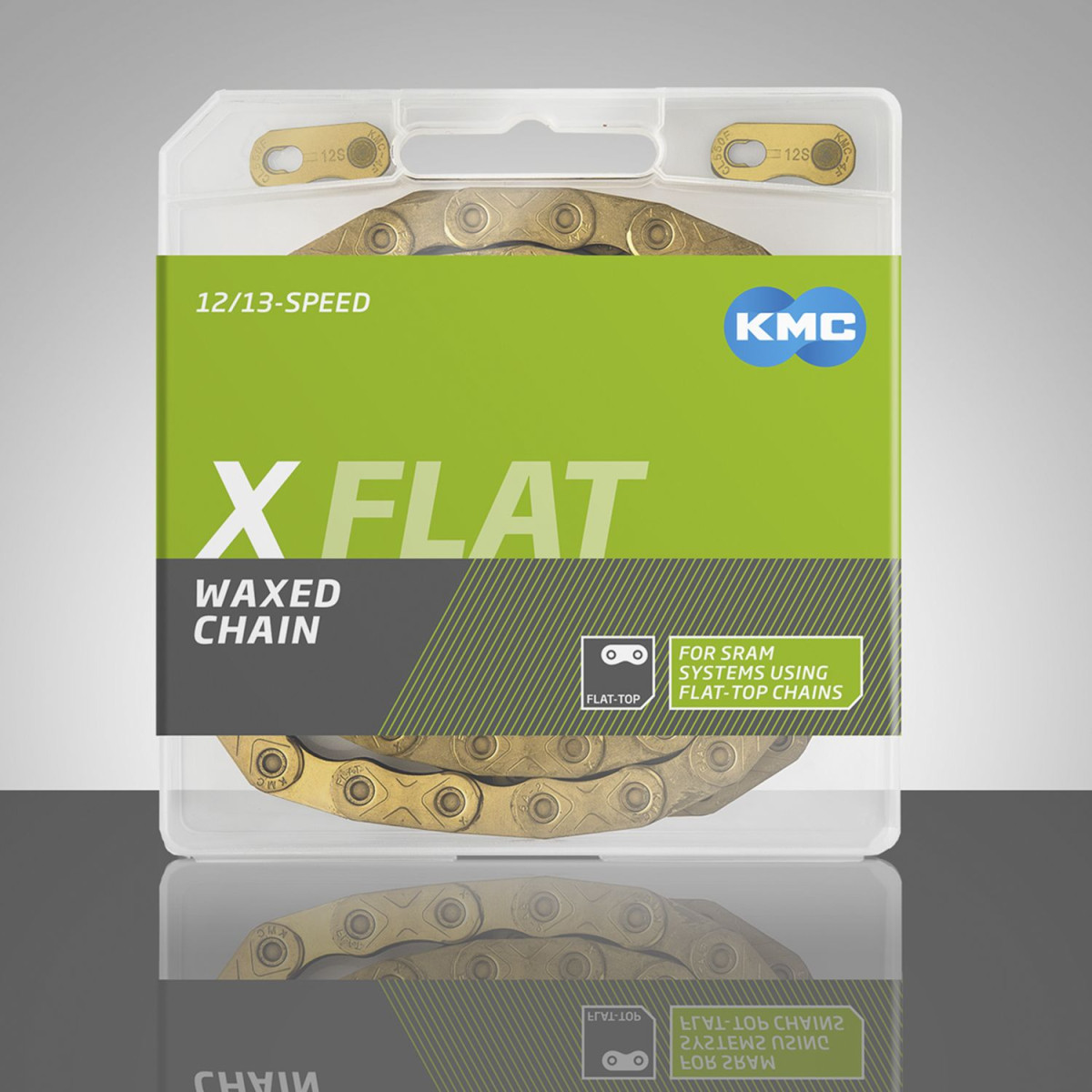 KMC X Flat Ti-N Waxed kett | 12/13-speed | Gold