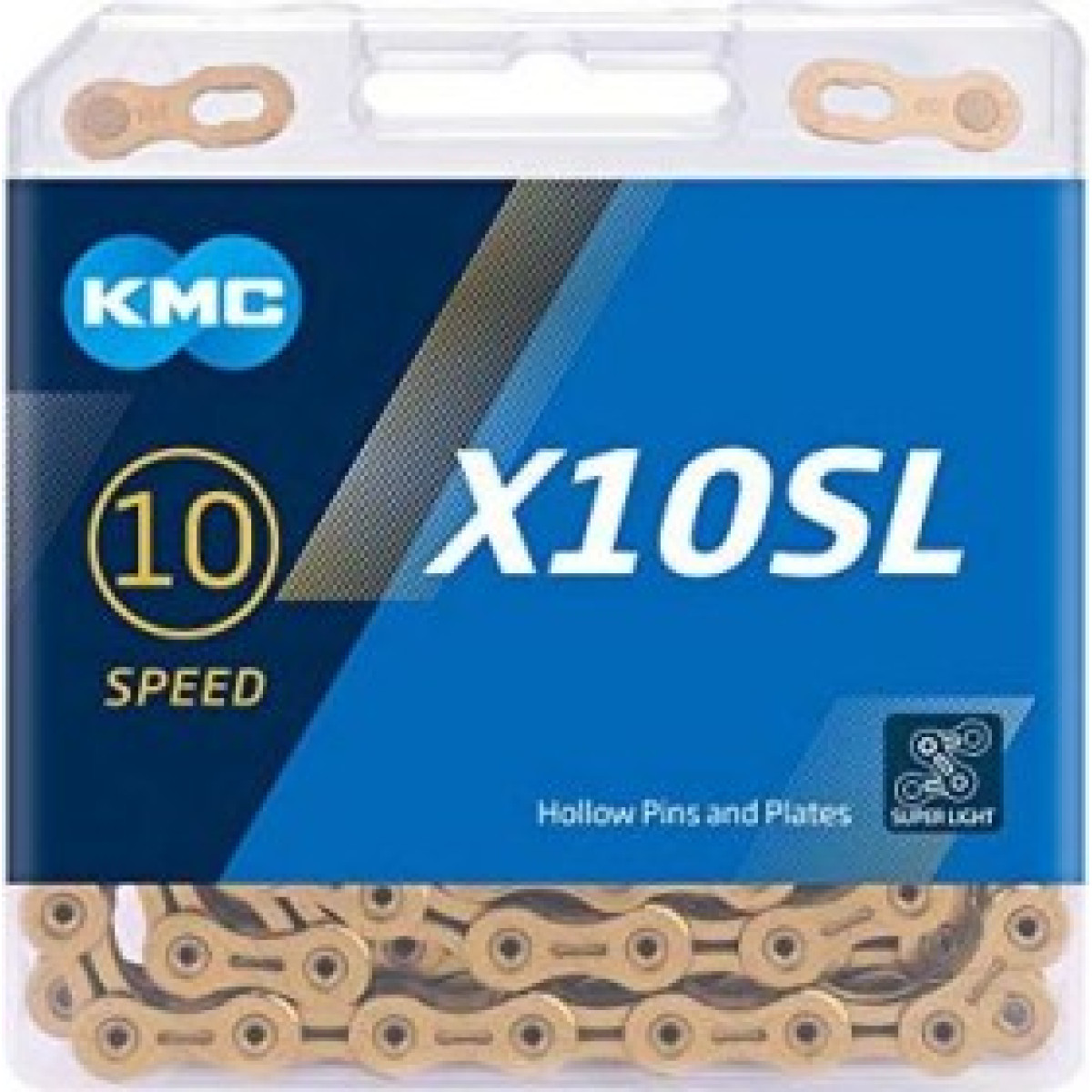 KMC X10SL Ti-N ķēde | 10 ātrumu | Zelta 