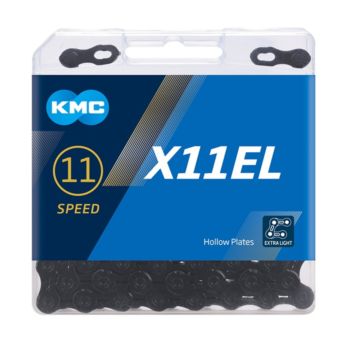 KMC X11EL BlackTech Waxed Chain | 11-speed | Black