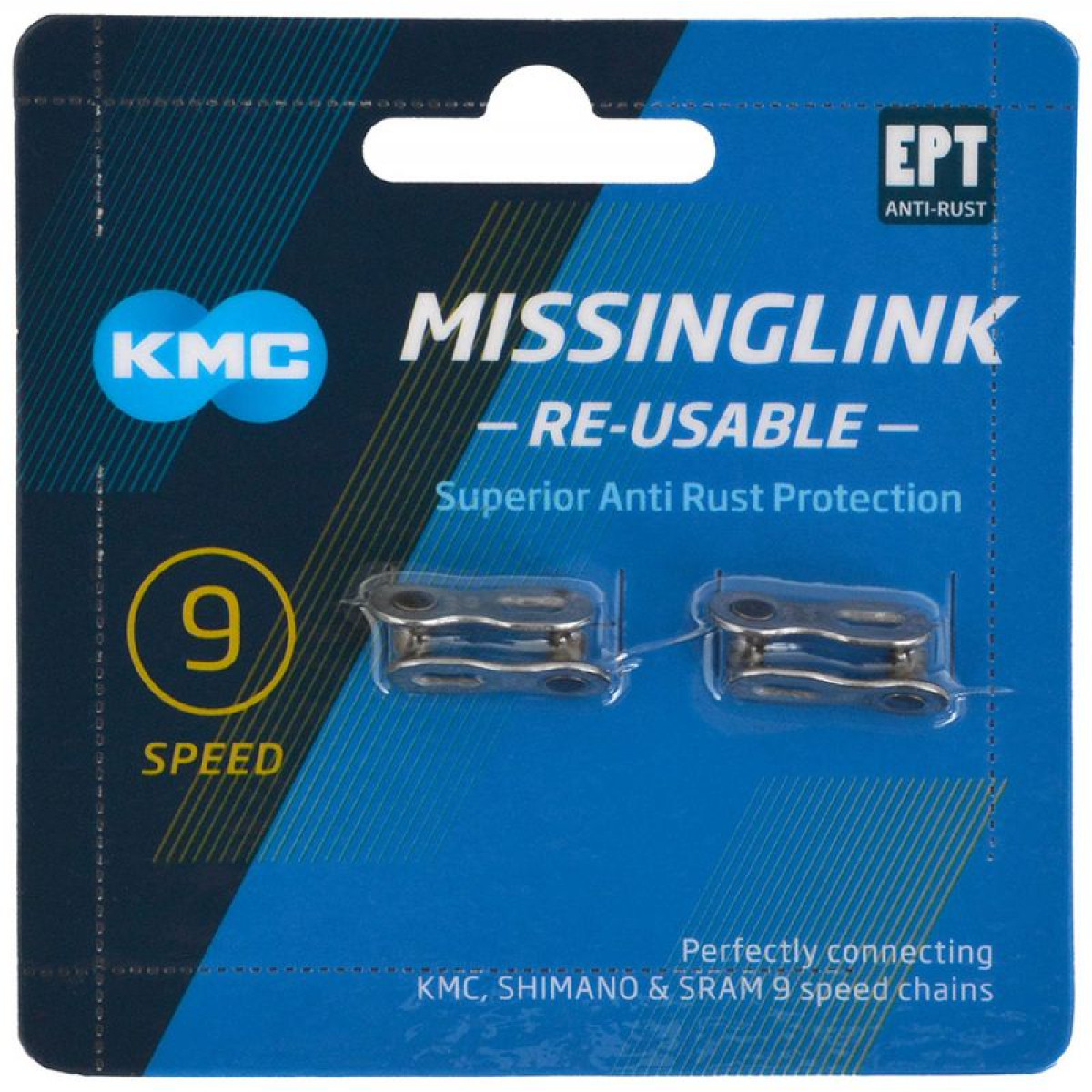 KMC X9 EPT MissingLink ķēdes savienotājs ķēdes savienotājs | 9 ātrumi