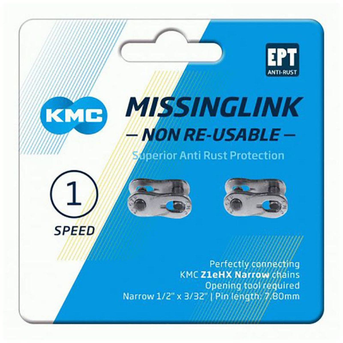 KMC Z1eHX EPT Narrow Chain Connector | 1-speed