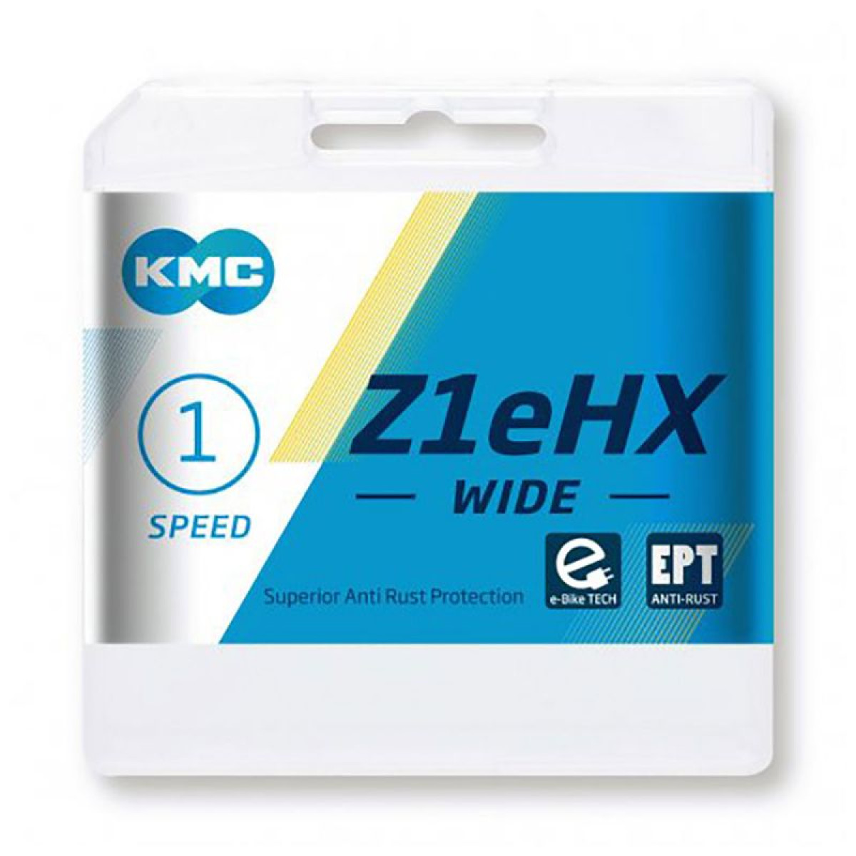KMC Z1eHX Wide EPT ķēde | 1 ātrums | Sudraba krāsā