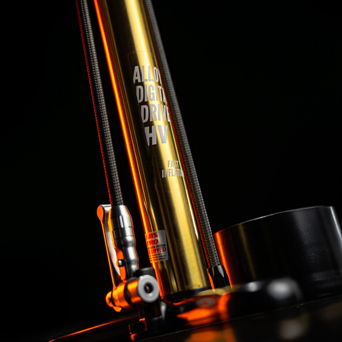 Lezyne Alloy HV Digital Drive 3.5 Floor Pump | 18K Gold