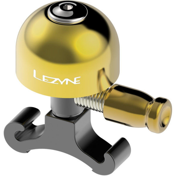 Lezyne Classic Messingist väike jalgrattakell | Must - kuldne