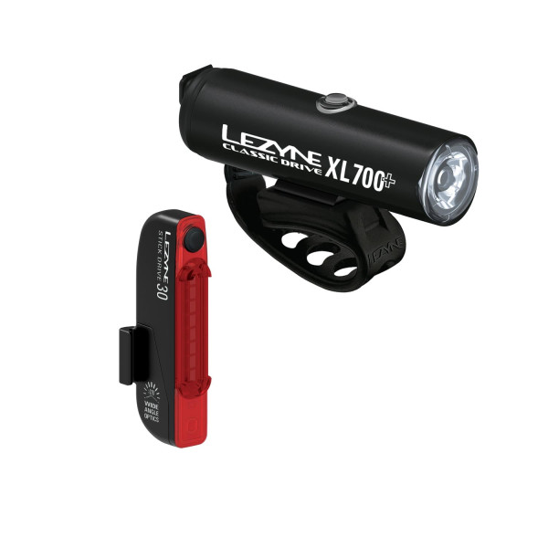 Lezyne Classic Drive XL 700+ | Stick Drive velosipēdu lukturu komplekts